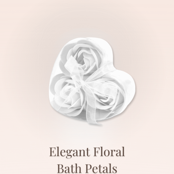 White bath petals with soft floral shape – Everlune